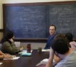 Professor and novelist Greg Bills discusses short stories with his Fiction II class. (Photo by Taylor Matouseck '18)