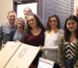 Jim Schoning ’65, Beverly Lynn ’65, George Watson, Emilia Rivera ’20, Talullah Plummer-Blanco ’19, Lexi Toney ’21, and Bill Bruns ’65 (left to right) share their student journalism experiences. (Photo by Nathan Jones '20)