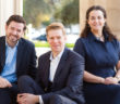 Christopher Gabbitas (center) of The King’s Singers joins Nicholle Andrews (right) and Joseph Modica on the U of R faculty to launch a unique new Master of Music in vocal chamber music program. (Photo by Coco McKown '04, '10)